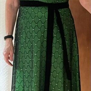 Sparkly Green Sleeveless Party Dress